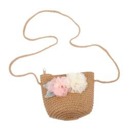 COSMEVIVI Strohsack für Kinder Strandtasche Reisetasche für kinder beach bag Schultertasche Umhängetasche Taschen für kleine Mädchen Strohsäcke für den Strand kleiner Mädchen Tuch von COSMEVIVI