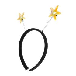 COSMEVIVI kleines Sternenstirnband licht an leve kopfhandtuch Hochzeitshaarband seiten markiese haarreife Party-Stirnband Stern-Stirnband-Mädchen Stern-Stirnband für Festival Metall Yellow von COSMEVIVI