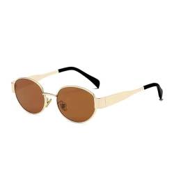 CPAOWEHF Modische UV400-Sonnenbrille für Männer und Frauen, Outdoor-Schutz, mit ovalem Rahmen, für Camping, Wandern, B von CPAOWEHF