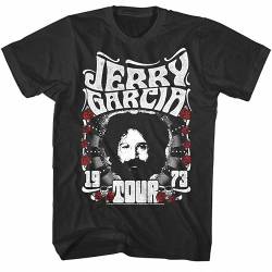 Jerry Garcia Tour Men's T-Shirt Roses Guitarist. Black XL von CPDMY