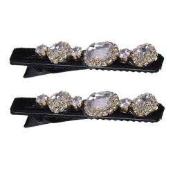 CRILSTYLEO 2St Entenschnabel-Clip Haar haar spangen haarklauenclip hair claw clip haarklips Haarspangen mit Strass ausgefallene Clips für Frauen Haarspangen zum Stylen Zinklegierung von CRILSTYLEO