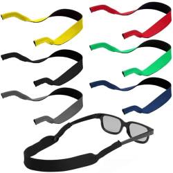 CRUXVOG Sport-Sonnenbrillenriemen, 6 Stück Neopren Elastische Schnur Retainer Strap Band für Brille und Sonnenbrille, Brillenband für Sport, Outdoor, Wasseraktivitäten von CRUXVOG