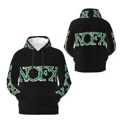 CRYBF Nofx Herren Kapuzenpullover mit Logo, Langarm, weiches Sweatshirt für große Jungen, Kapuzen-Fans, Merch-Tops mit Tasche, Schwarz, Schwarz , M von CRYBF