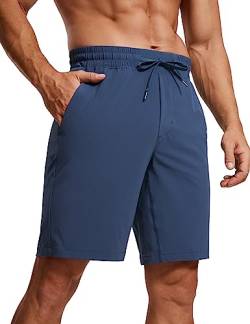 CRZ YOGA Herren Sports Shorts Schnelltrocknend Fitness Kurz Hose Laufshorts mit Taschen - 18/23cm Elektrisches Blau XXL von CRZ YOGA