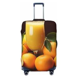 CSGJMYGS Orange juice Gepäckabdeckungen für Koffer, waschbar, modisch, dehnbar, kratzfest, passend für 45,7 - 81,3 cm Gepäck, XL, Schwarz, XL, Schwarz , XL von CSGJMYGS