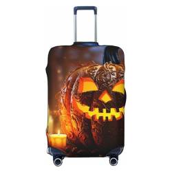 CSGJMYGS Pumpkin Lamp Luggage Covers for Suitcase Washable Suitcase Cover Fashion Stretch Suitcase Protector Cover Anti-Scratch Luggage Covers Fit 18-32 Inch Luggage Medium, Black, M, Schwarz , M von CSGJMYGS