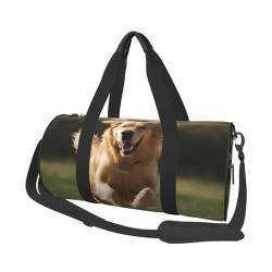 Golden Retriever Reisetasche für Damen und Herren, faltbar, für Reisen, Sport, Fitnessstudio, Schwarz, Einheitsgröße, Schwarz , Einheitsgröße von CSGJMYGS