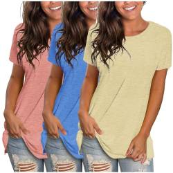 CSKJ Longshirt Damen große größen Longshirt Tshirt Damen lang Tshirt Damen Tshirt Damen Set Tshirt Damen Oversize Longshirt Damen große größen Baumwoll Tshirt Damen von CSKJ