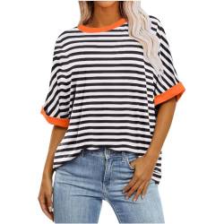 Oversize Shirt Damen gestreifte Tshirt Tshirt Damen Sale Angebote Meine bestellungen anzeigen große größen Damen Bekleidung Damen Oversize Bluse Damen von CSKJ