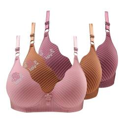 3er Pack Damen Komfort Vollschalen Ungepolstert bh Bügelloser Soft Bra Ohne Bügel Starker Halt Klassischer BH Wohlfühl Bustiers Top Bügelloser Soft Bra Schlaf Still Sport Bralette in vielen Farben von CSYX