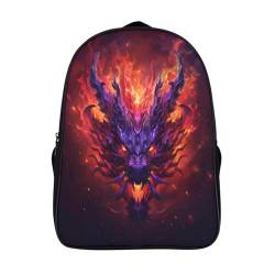 CTAMM Drache Kids Schulranzen Wasserhahn Ergonomische Ultraleichte Schultasche Kinder Teenager Schulrucksack Grundschule Schultaschen Klasse Rucksack 16inch von CTAMM