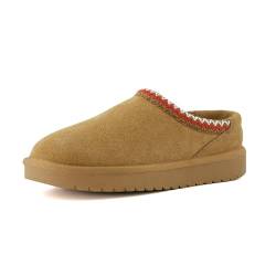 CUSHIONAIRE Damen Keto Sherpa Plateau Slipper Slip-On Design Gemütliches Kunstfellfutter Memory Foam Weite Verfügbar, Kastanie, 37 EU von CUSHIONAIRE