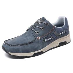 CUTEHEELS Herren Retro Freizeitschuhe, rutschfeste Wanderschuhe (Blau, 45 EU) von CUTEHEELS