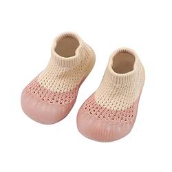 CUTeFiorino Babyschuhe 12 18 Monate Mädchen erste Schuhe innen Baby Wanderer Kinderfarbe elastische Socken für Schuhe Kinder Jungs Schuhe (Pink, 20 Toddler) von CUTeFiorino