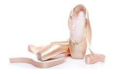CYSTYLE Damen Mädchen Satin Spitzenschuhe Ballettschläppchen Ballettschuhe Tanzschuhe Ballett Trainings Schläppchen mit Silikonhülle (EU 36, Fleisch) von CYSTYLE