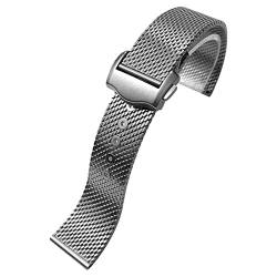 CYSUE Uhrenarmband aus Titanstahl, 20 mm, geflochten, passend für Omega 007 Seamaster James Bond Uhrenarmband, Faltschließe, For Omega 20mm, Achat von CYSUE