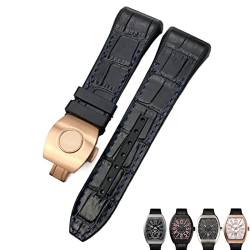 CYSUE Uhrenarmband für Franck Muller, 28 mm, Rindsleder, Silikon, Nylon-Gummi, Faltschnalle, Uhrenarmbänder für Herren, 28mm, Achat von CYSUE