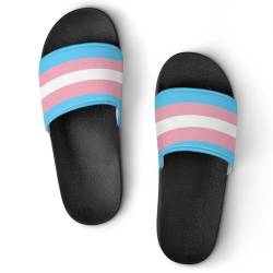 CZZYH Bequeme Hausschuhe, rutschfeste Sandalen für drinnen und draußen, blaue, bunte Flaggenschieber, Herren und Damen, Blaue, bunte Flagge, 41 1/3 EU von CZZYH