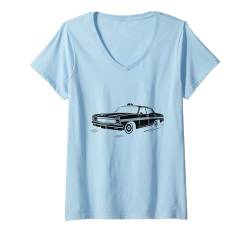 Damen Auto Taxi Fahrer Taxi Fahrerhaus Taxifahrer T-Shirt mit V-Ausschnitt von Cabs Taxi Driving Driver Gifts