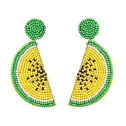 Retro beaded watermelons simple shapes stylish stud earrings von Caiduoduo