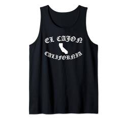 El Cajon Kalifornien USA Flagge Vintage Cali Bear San Diego SD Tank Top von Cali Retro Tees