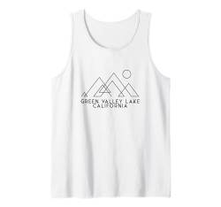 Green Valley Lake Kalifornien | Green Valley Lake CA Tank Top von California Mountain Apparel CA.