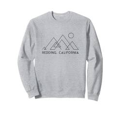 Redding California | Redding Mountain | Redding CA Abstrakt Sweatshirt von California Mountain Apparel CA.