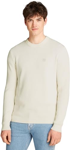 Calvin Klein Jeans Herren Pullover Crew Neck Strickpullover, Weiß (Ivory), S von Calvin Klein Jeans