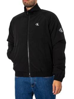 Calvin Klein Jeans Herren Jacke Padded Harrington Übergangsjacke, Schwarz (Ck Black), M von Calvin Klein