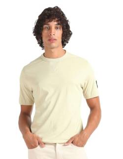 Calvin Klein Jeans Herren T-Shirt Kurzarm Badge Regular Rundhalsausschnitt, Grün (Green Haze), M von Calvin Klein Jeans