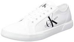 Calvin Klein Jeans Herren Vulcanized Sneaker Essential Vulc Schuhe, Weiß (White), 45 von Calvin Klein Jeans