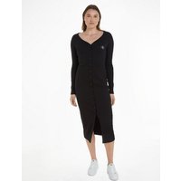 Calvin Klein Jeans Jerseykleid LABEL LONG SLEEVE RIB DRESS von Calvin Klein Jeans