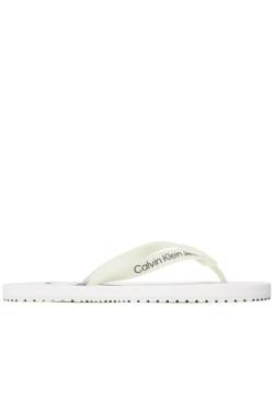 Calvin Klein Jeans Herren Flip Flops Beach Sandal Badelatschen, Weiß (White), 43 von Calvin Klein Jeans