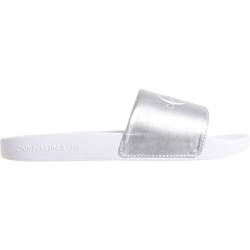 Calvin Klein Jeans Women SLIDE NY PEARL, Bright White/Silver, 41 EU von Calvin Klein Jeans