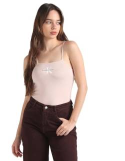 Calvin Klein Jeans Women's MONOLOGO STRAPPY BODY Other Knit Tops, Sepia Rose, S von Calvin Klein Jeans