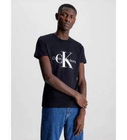 Calvin Klein Jeans für Herren. J30J320935 Core Monogram Slim T-shirt schwarz (S), Lässig, Baumwolle, Kurzarm, Bio-Baumwolle, Nachhaltig von Calvin Klein Jeans