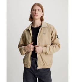 Calvin Klein Jeans für Herren. J30J325102 Harrington-Jacke beige (S), Lässig, Recyceltes Nylon von Calvin Klein Jeans