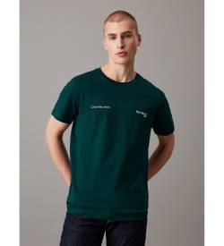 Calvin Klein Jeans für Herren. J30J326867 Grünes Logo-T-Shirt (M), Lässig, Kurzarm, Bio-Baumwolle, Nachhaltig von Calvin Klein Jeans