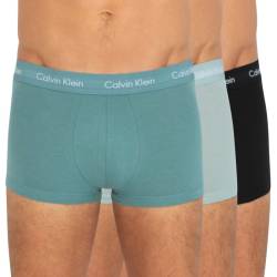 Calvin Klein 3-er Set Low Rise Trunks Schwarz & Türkis von Calvin Klein