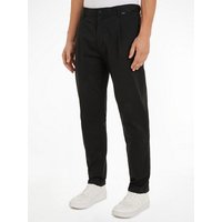 Calvin Klein Bügelfaltenhose MODERN TWILL TAPERED PLEAT PANTS mit Logoprägung von Calvin Klein