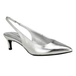 Calvin Klein Damen Dainty Pumps, Silber 040, 35 EU von Calvin Klein