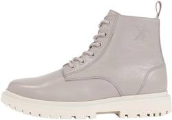 Calvin Klein Damen Eva MID LACE UP Boot LTH WL WN YW0YW01147 Mittelhohe Stiefel, Grau (Porpoise), 38 EU von Calvin Klein