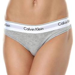 Calvin Klein Damen String Tanga, Grau (Grey Heather), L von Calvin Klein