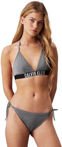 Calvin Klein Damen Bikini Oberteil Triangel Triangle ohne Bügel, Schwarz (Pvh Black), L von Calvin Klein
