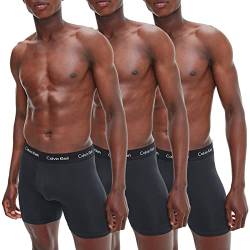 Calvin Klein Herren 3er Pack Boxer Briefs Baumwolle mit Stretch, Schwarz (Black W Black Wb), S von Calvin Klein