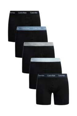 Calvin Klein Boxer Brief 5Pk Boxershorts mit Bein Herren, Schwarz (B- Ink, Pl Air, Ash, Trop, Blk Wbs), L von Calvin Klein