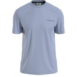 Calvin Klein Herren Angled Back Logo K10K112495 Kurzarm T-Shirts, Blau (Kentucky Blue), XXL von Calvin Klein