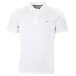 Calvin Klein Herren Campus 3 Knopf Kragen Polo Hemd - Weiß XXL von Calvin Klein