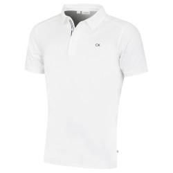 Calvin Klein Herren Campus Sport Stretch Golf Poloshirt - Weiß Sport - XXXL von Calvin Klein