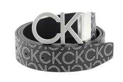 Calvin Klein Herren Gürtel New Mono Belt 3,5 cm Kunstleder, Schwarz (Black Monogram), 100 cm von Calvin Klein